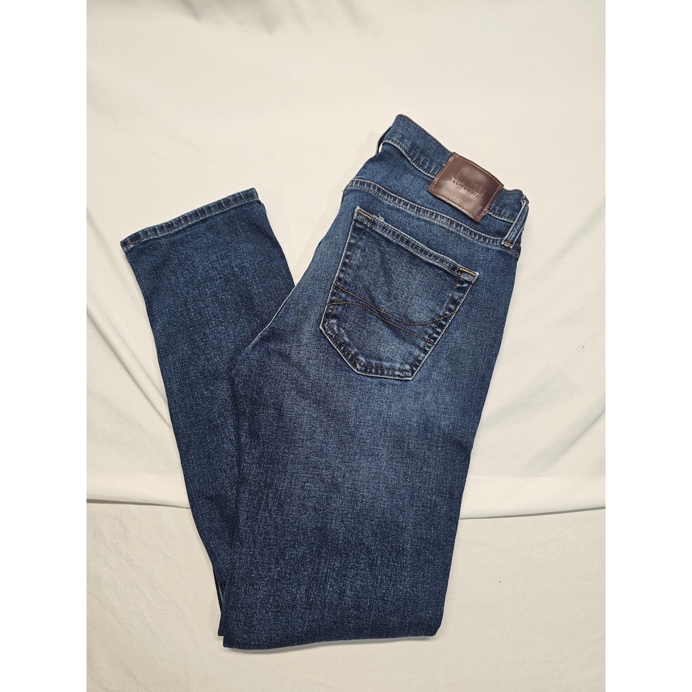 Hollister Men Slim Straight Epic Flex Dark Wash Denim Jeans Blue W31 L32